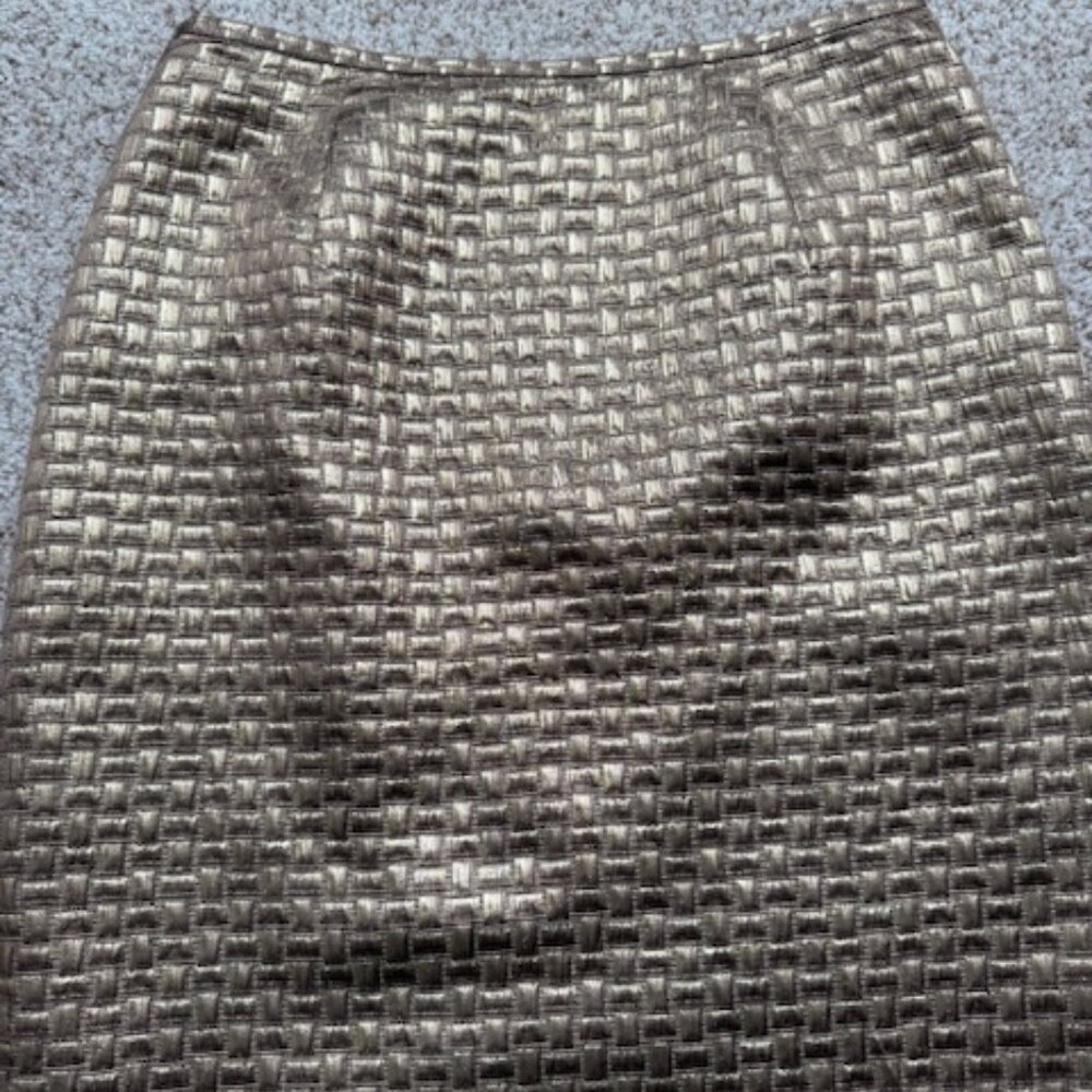 Lafayette 148 New York Women's Pencil Skirt Bronze/Gold Size 2